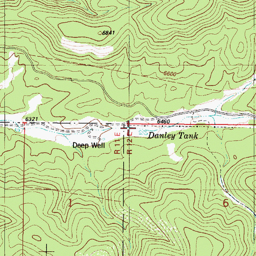 Topographic Map of Danley Tank, NM