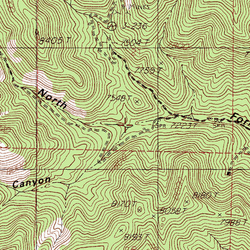 Topographic Map of Dark Canyon, NM