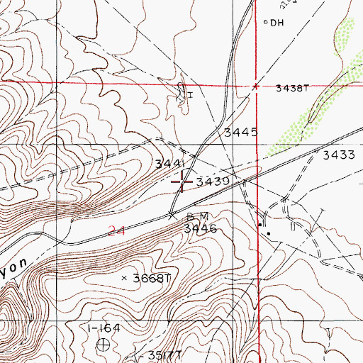 Topographic Map of Dark Canyon, NM