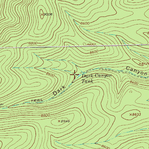 Topographic Map of Dark Canyon Tank, NM