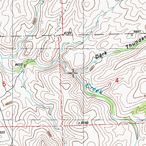 Topographic Map of Dark Thunder Canyon, NM