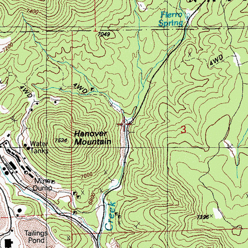 Topographic Map of Davidson Tunnel, NM