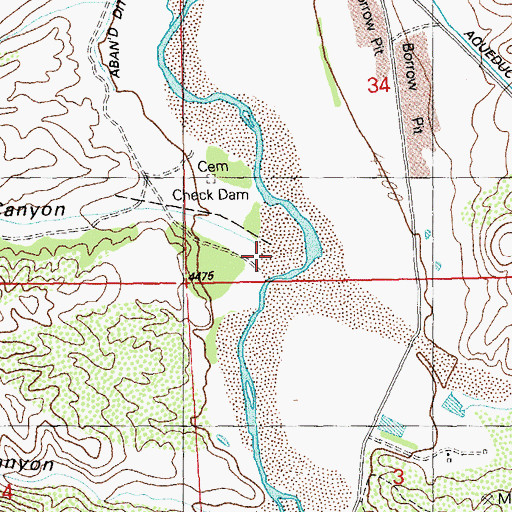Topographic Map of Davis Canyon, NM