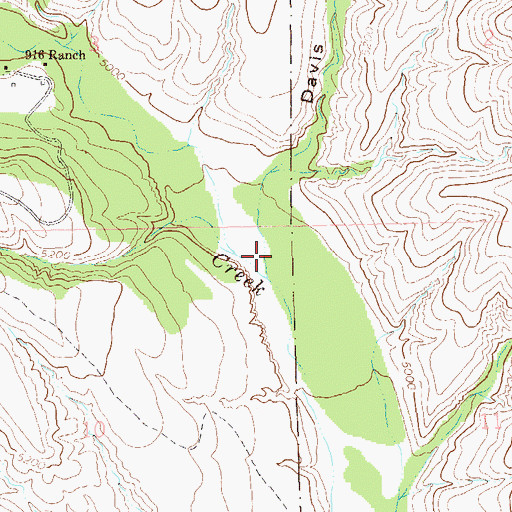 Topographic Map of Davis Canyon, NM