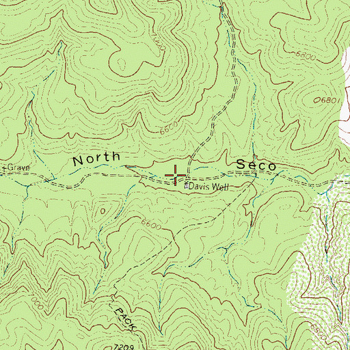 Topographic Map of Davis Well, NM