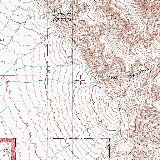 Topographic Map of Deadman Canyon, NM