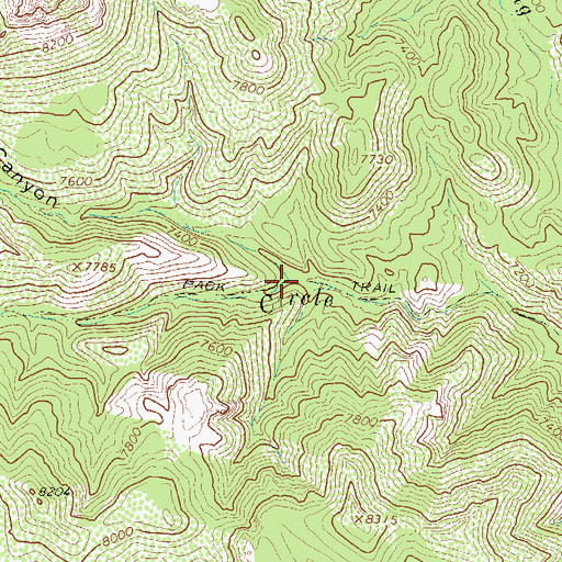 Topographic Map of Deadman Canyon, NM