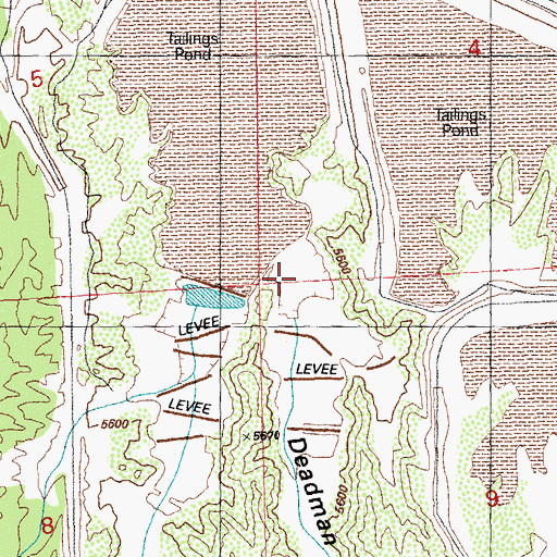 Topographic Map of Deadman Canyon, NM