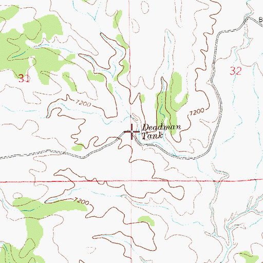 Topographic Map of Deadman Tank, NM