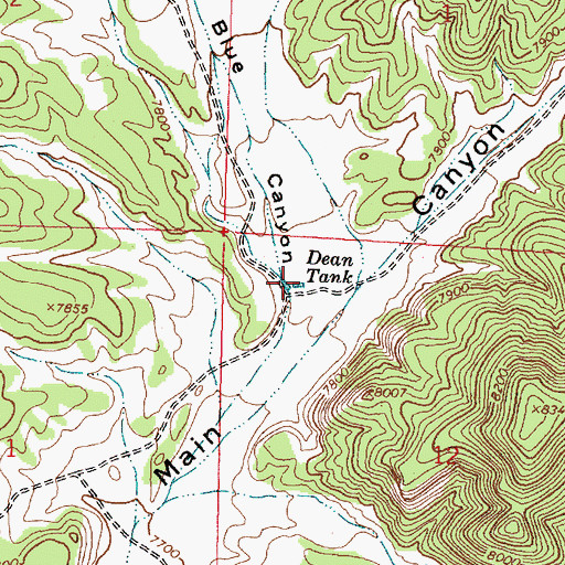 Topographic Map of Dean Tank, NM