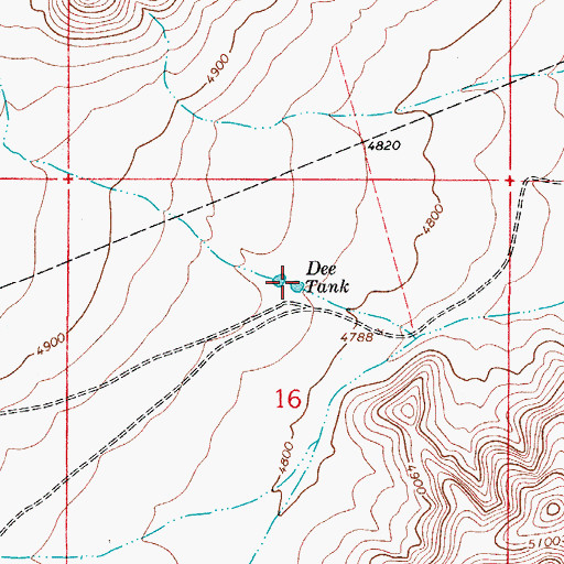 Topographic Map of Dee Tank, NM