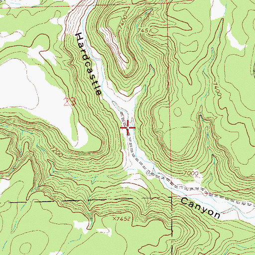 Topographic Map of Deep Canyon, NM
