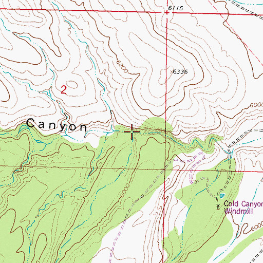 Topographic Map of Deep Canyon, NM