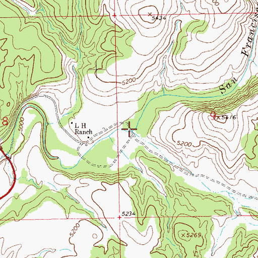 Topographic Map of Deep Creek, NM