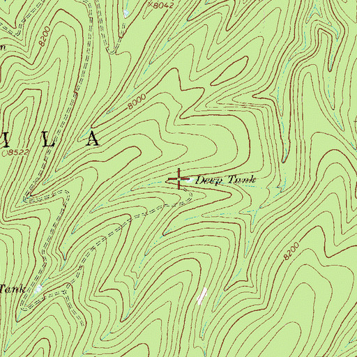 Topographic Map of Deep Tank, NM