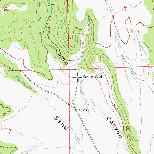 Topographic Map of Deep Well, NM