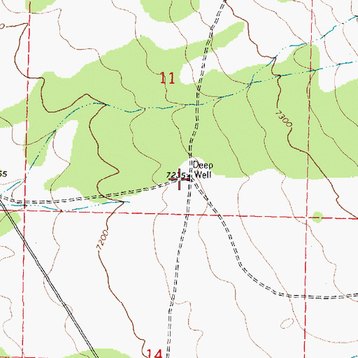 Topographic Map of Montosas Deep Well, NM