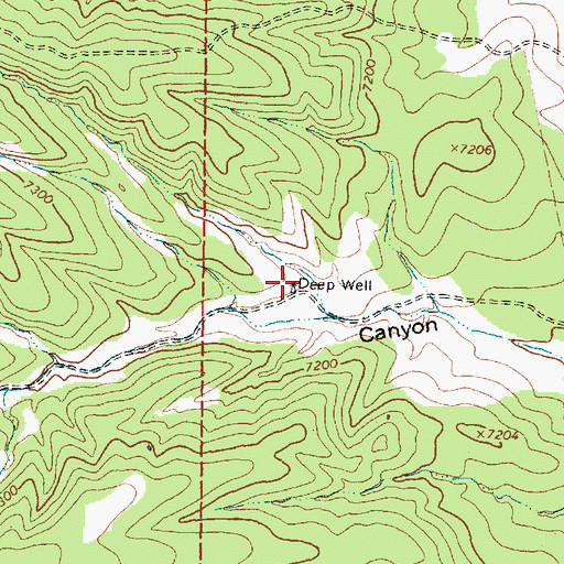 Topographic Map of Deep Well, NM