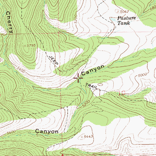 Topographic Map of Deepfreeze Canyon, NM