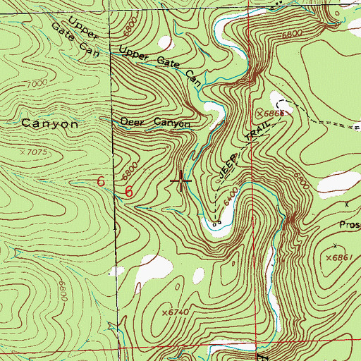 Topographic Map of Deer Canyon, NM