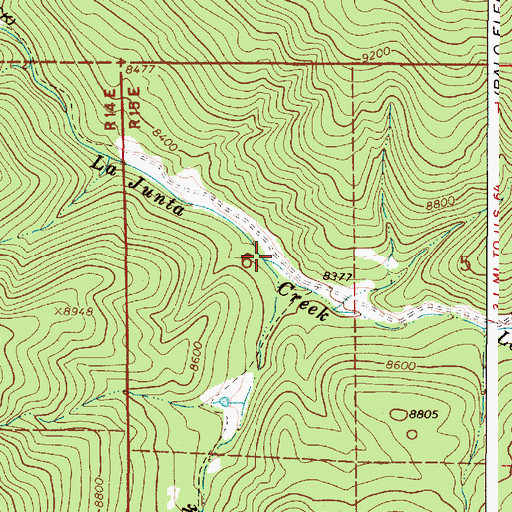 Topographic Map of Deer Creek, NM