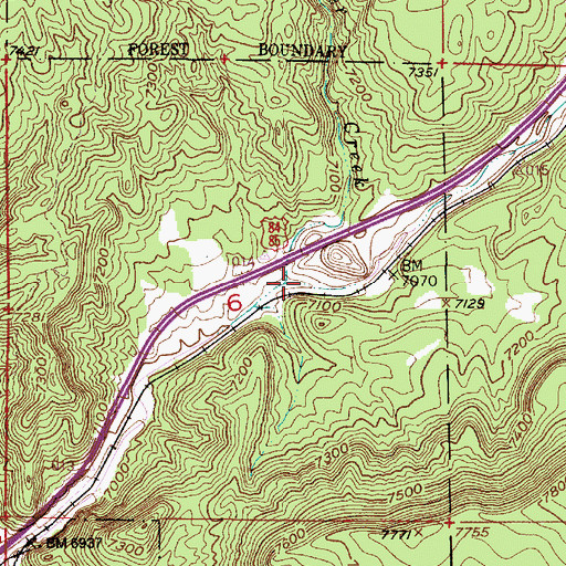 Topographic Map of Deer Creek, NM
