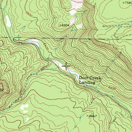 Topographic Map of Deer Creek, NM
