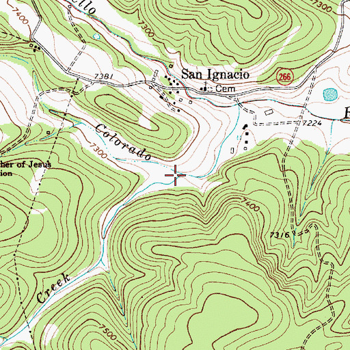 Topographic Map of Deer Creek, NM