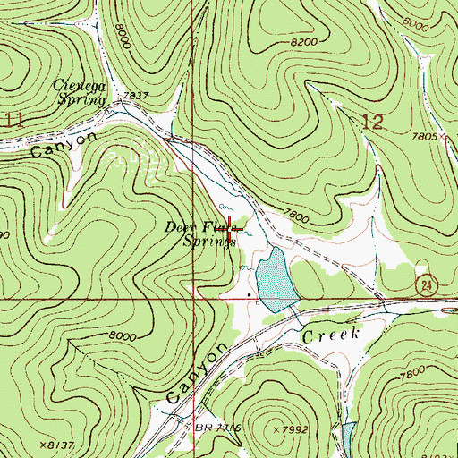 Topographic Map of Deer Flats Spring, NM
