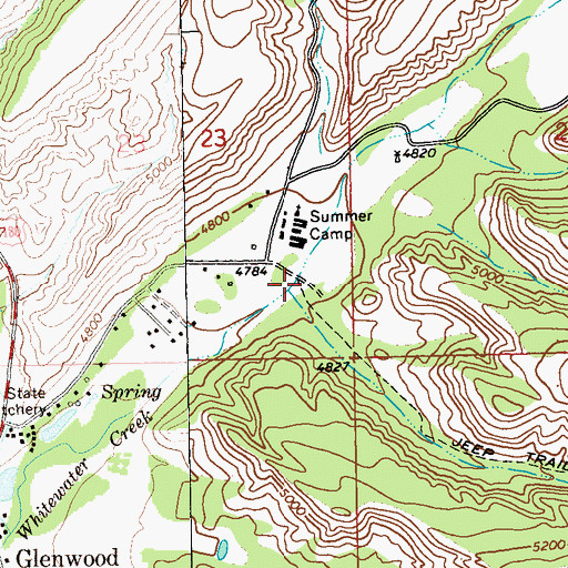 Topographic Map of Deer Park Canyon, NM