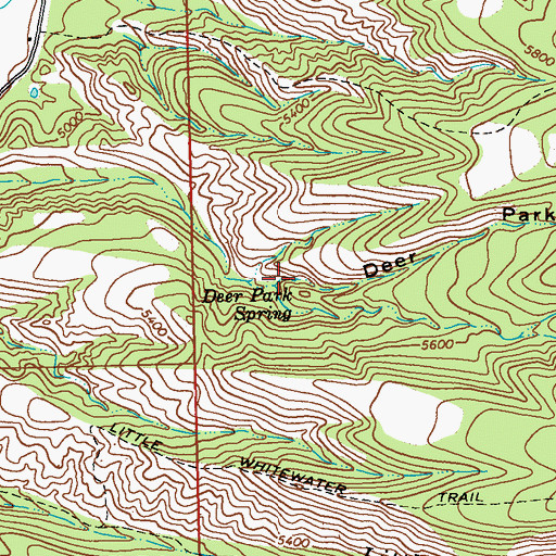 Topographic Map of Deer Park Spring, NM