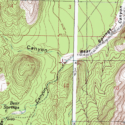 Topographic Map of Deer Spring Canyon, NM