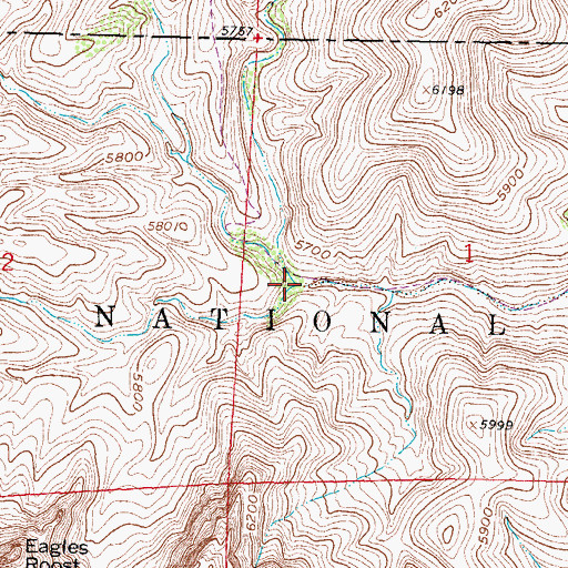 Topographic Map of Deer Springs Canyon, NM