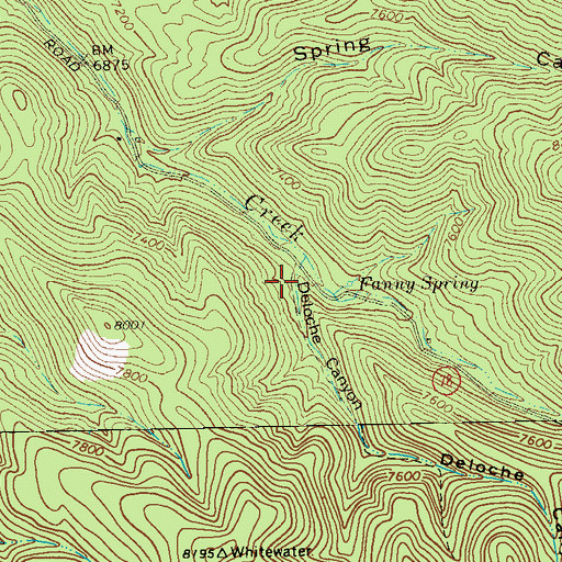 Topographic Map of Deloche Canyon, NM