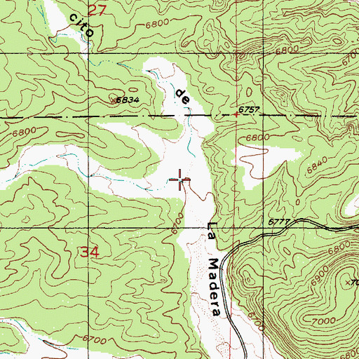 Topographic Map of Desague Aguita, NM
