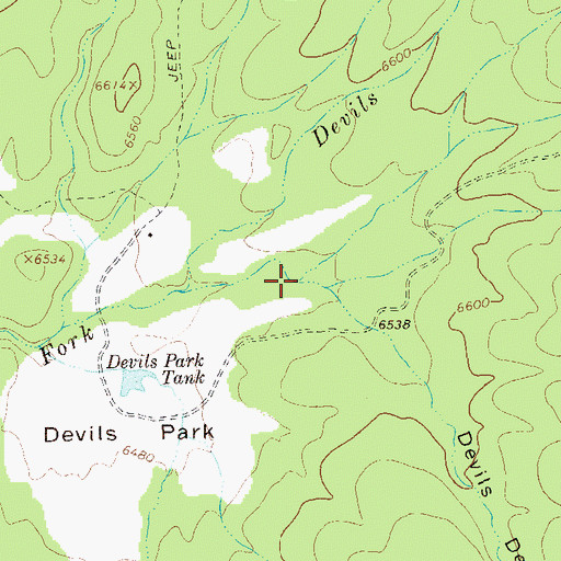 Topographic Map of Devils Canyon, NM
