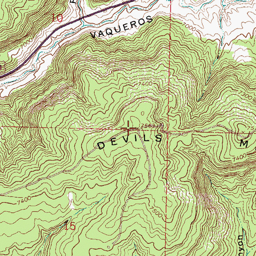 Topographic Map of Devils Mesa, NM