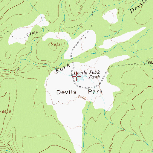 Topographic Map of Devils Park Tank, NM