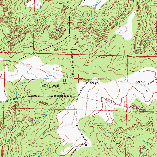 Topographic Map of Devils Spring Mesa, NM