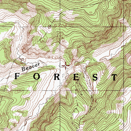 Topographic Map of Diablo Creek, NM