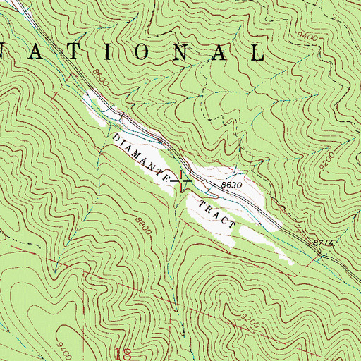 Topographic Map of Diamante Tract, NM