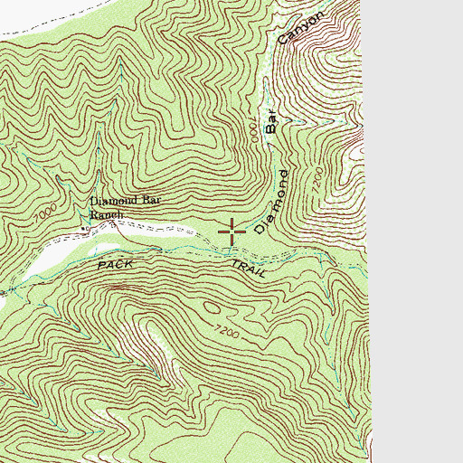 Topographic Map of Diamond Bar Canyon, NM