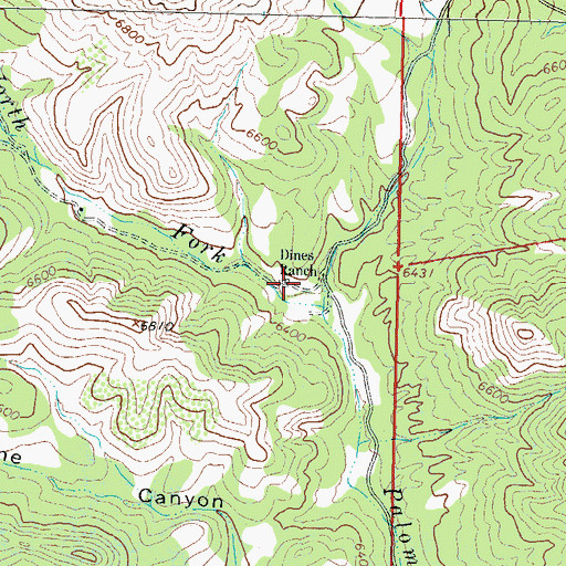 Topographic Map of Dines Ranch, NM