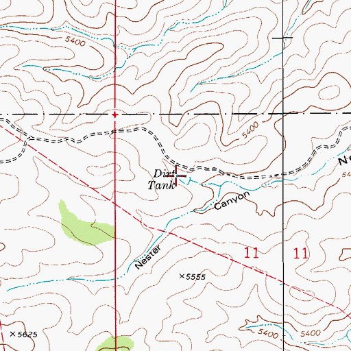 Topographic Map of Dirt Tank, NM