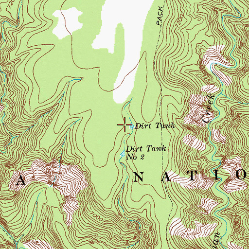 Topographic Map of Dirt Tank, NM