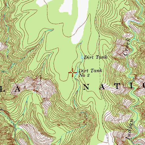Topographic Map of Dirt Tank Number 2, NM