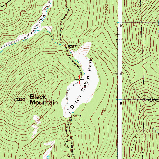 Topographic Map of Ditch Cabin Park, NM