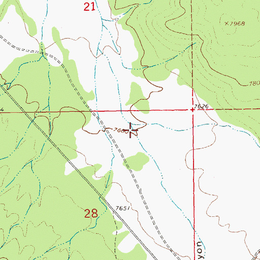 Topographic Map of Divide Canyon, NM