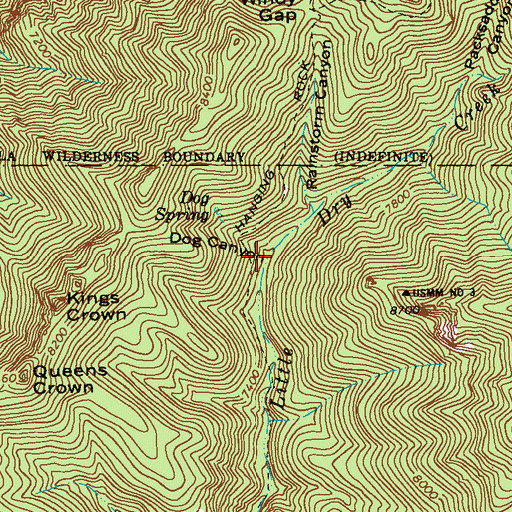 Topographic Map of Dog Canyon, NM
