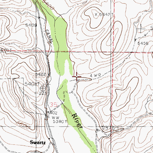 Topographic Map of Donahue Canyon, NM